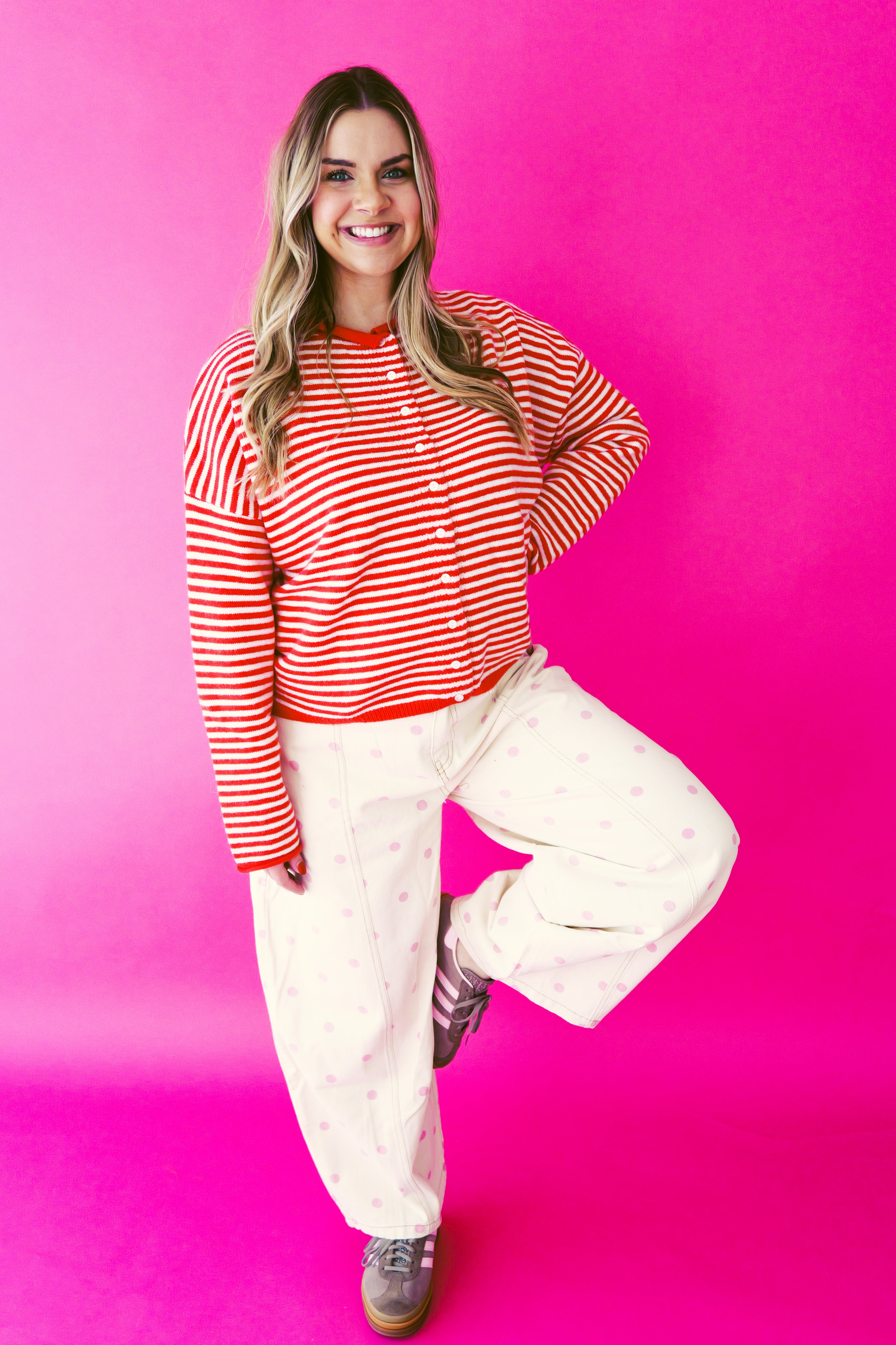 Rosie Polka Dot Barrel Jean