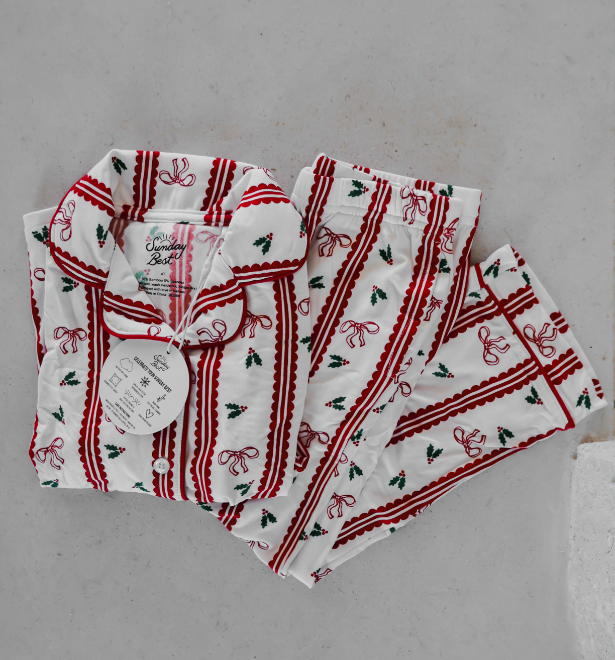 Holly Berry + Bows Two Piece Set