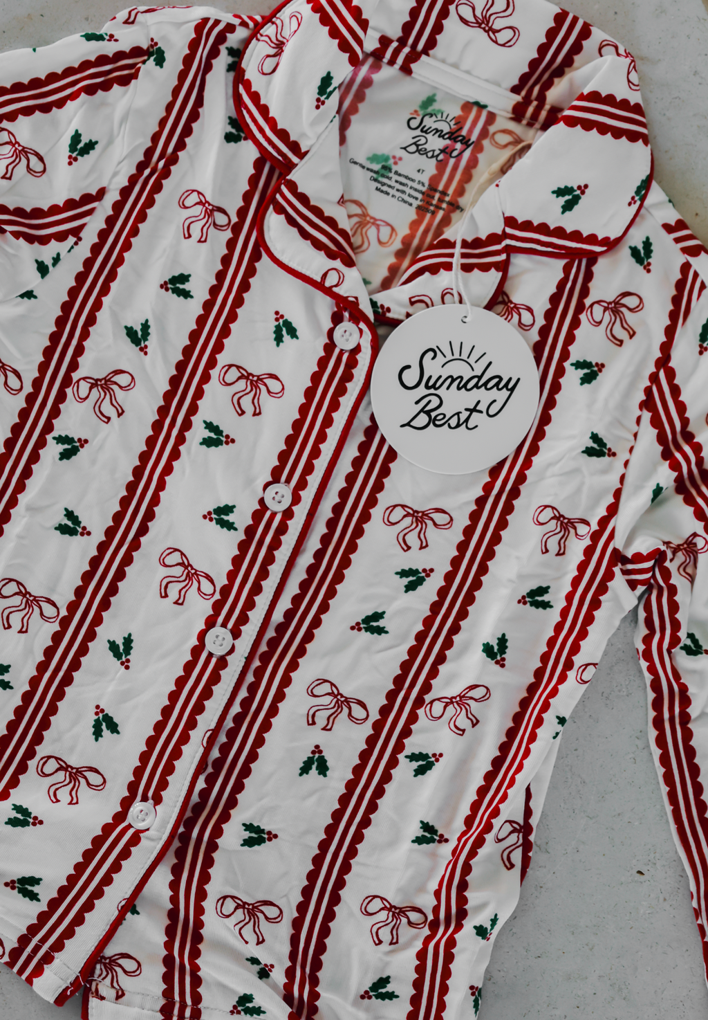 Holly Berry + Bows Two Piece Set