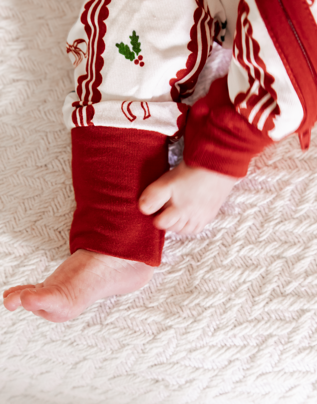 Holly Berry + Bows Zipper Romper