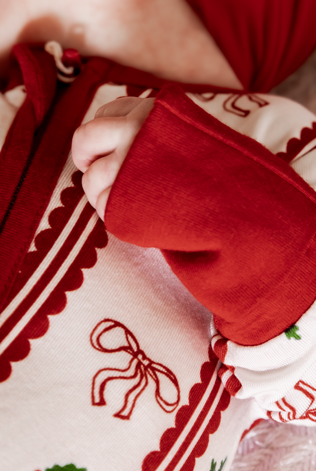 Holly Berry + Bows Zipper Romper