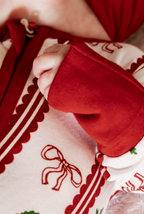 Holly Berry + Bows Zipper Romper