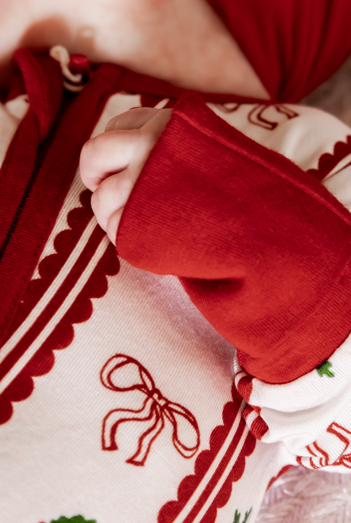 Holly Berry + Bows Zipper Romper