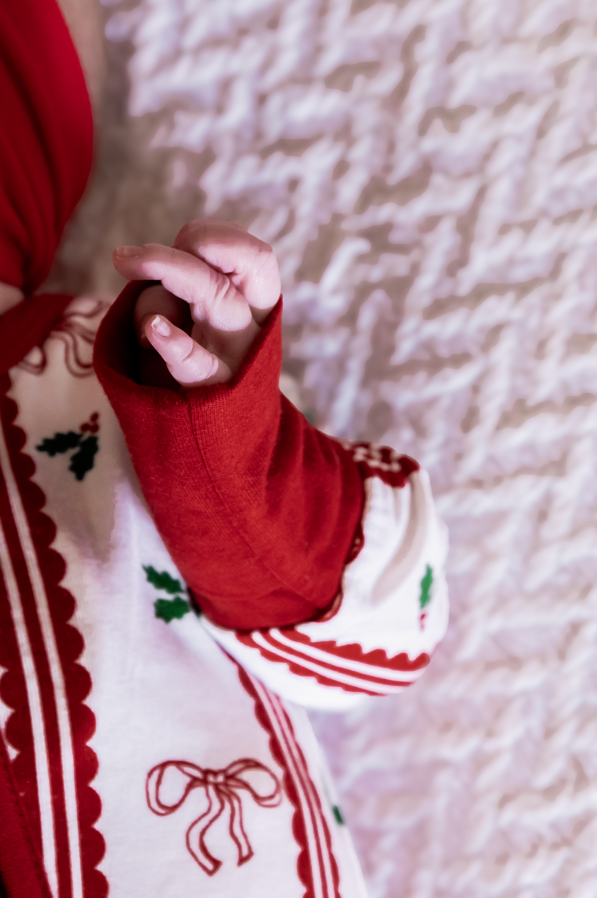 Holly Berry + Bows Zipper Romper