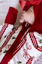 Holly Berry + Bows Zipper Romper