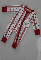 Holly Berry + Bows Zipper Romper