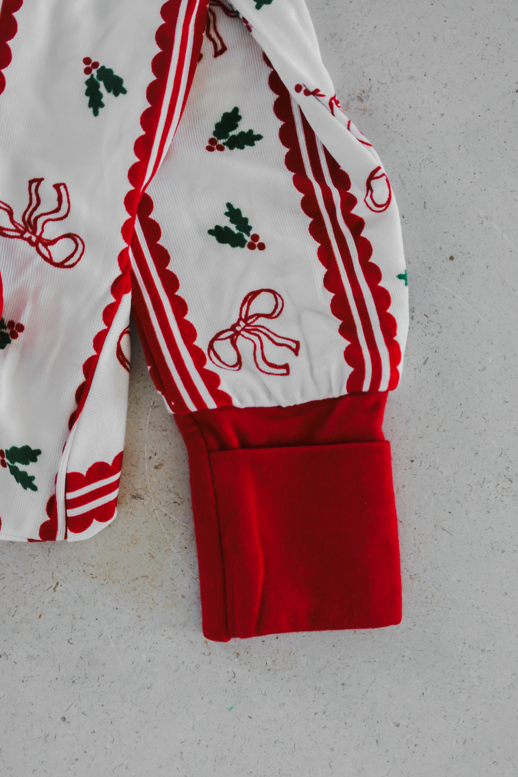 Holly Berry + Bows Zipper Romper