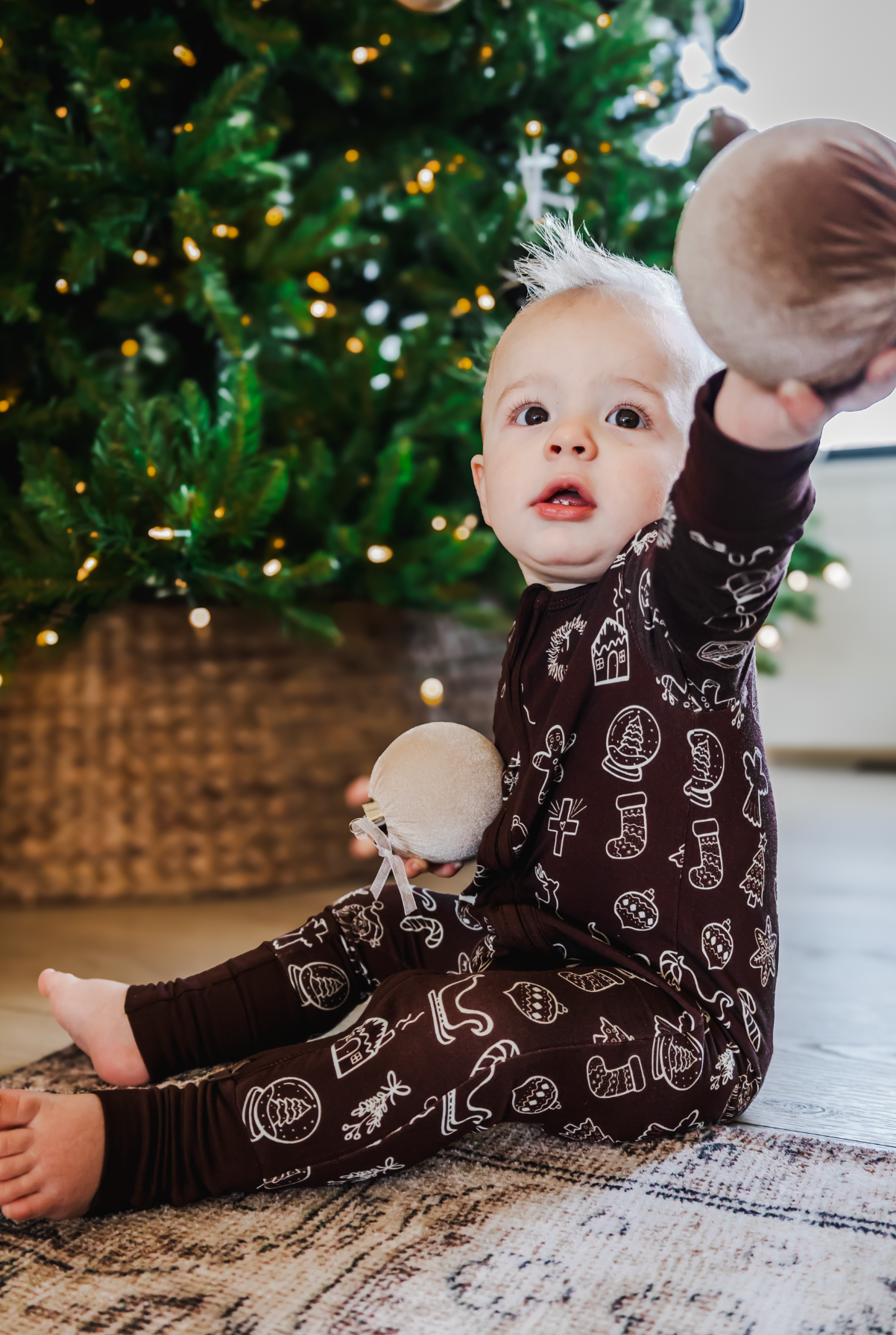 Cocoa + Cookies Zipper Romper